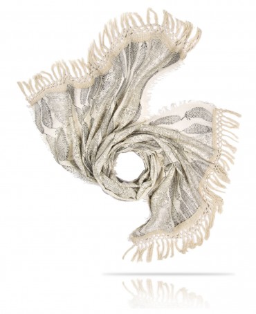 Палантин Унисекс HW.FR240-PLUME/BLANCHE